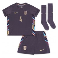 Maglia Calcio Inghilterra Declan Rice #4 Seconda Divisa Bambino Europei 2024 Manica Corta (+ pantaloncini)